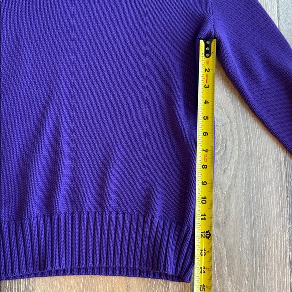 LAUREN RALPH LAUREN PURPLE PULLOVER SWEATER WOMENS SIZE Med 0184 - Picture 7 of 8
